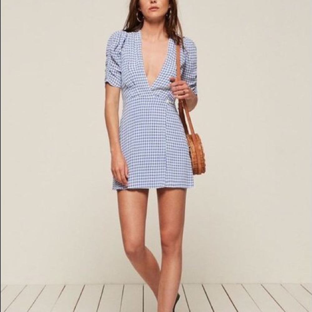 New with tags Reformation Lorena Gingham Dress